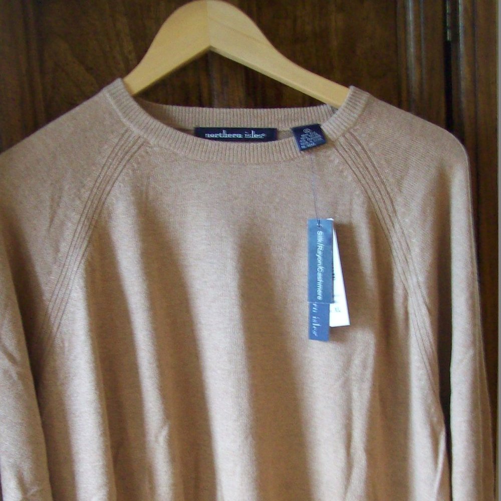 "Host Pick"NWT NORTHERN  ISLES XL MEN'S  SILK/RAYON/CASHMERE LONG SLEEVE SWEATER